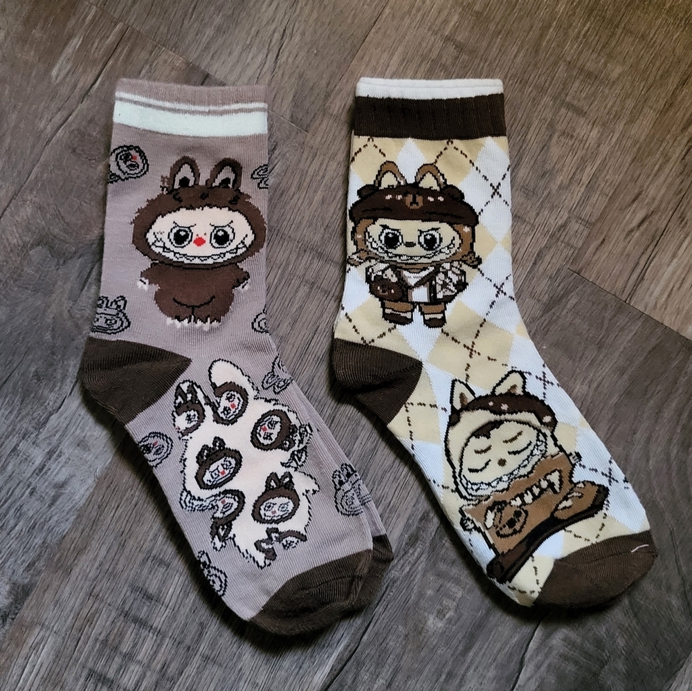 LABUBU 2-Pack Crew Socks NEW